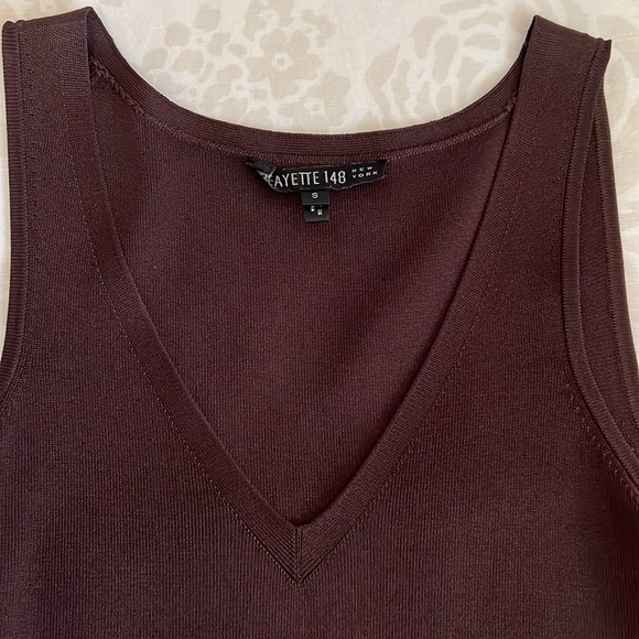Lafayette 148 Brown Knit Tank Top